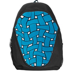 Blue Distorted Weave Backpack Bag