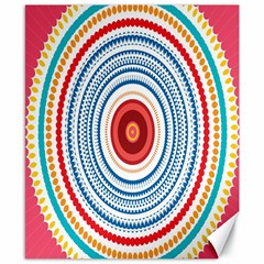 Colorful Round Kaleidoscope Canvas 8  X 10  by LalyLauraFLM