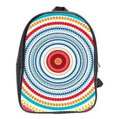 Colorful Round Kaleidoscope School Bag (xl) by LalyLauraFLM