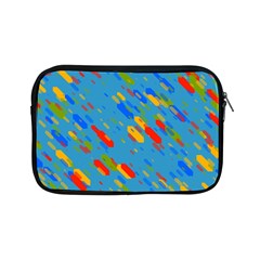 Colorful Shapes On A Blue Background Apple Ipad Mini Zipper Case by LalyLauraFLM