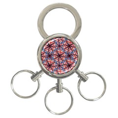 Heart Shaped England Flag Pattern Design 3-ring Key Chain by dflcprints