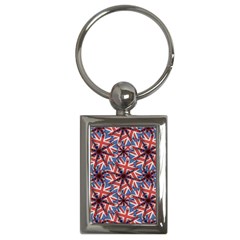 Heart Shaped England Flag Pattern Design Key Chain (rectangle) by dflcprints