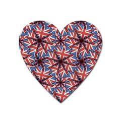 Heart Shaped England Flag Pattern Design Magnet (heart) by dflcprints