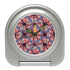 Heart Shaped England Flag Pattern Design Desk Alarm Clock by dflcprints