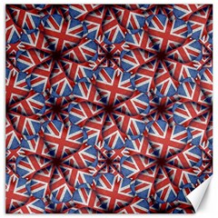 Heart Shaped England Flag Pattern Design Canvas 16  X 16  (unframed) by dflcprints