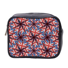 Heart Shaped England Flag Pattern Design Mini Travel Toiletry Bag (two Sides) by dflcprints