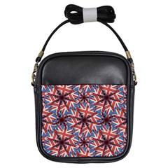 Heart Shaped England Flag Pattern Design Girl s Sling Bag by dflcprints