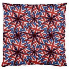 Heart Shaped England Flag Pattern Design Large Flano Cushion Case (two Sides)