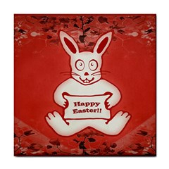 Cute Bunny Happy Easter Drawing Illustration Design Ceramic Tile by dflcprints