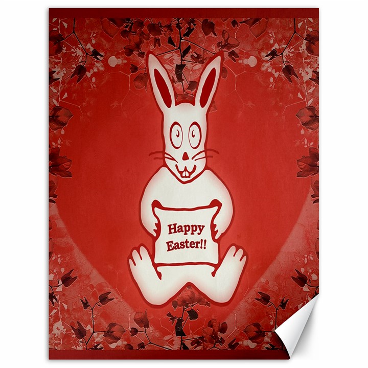 Cute Bunny Happy Easter Drawing Illustration Design Canvas 18  x 24  (Unframed)
