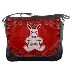 Cute Bunny Happy Easter Drawing Illustration Design Messenger Bag by dflcprints