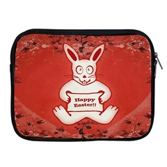 Cute Bunny Happy Easter Drawing Illustration Design Apple Ipad Zippered Sleeve by dflcprints