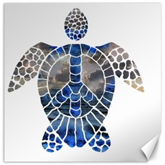 Peace Turtle Canvas 16  X 16  (unframed)