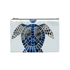 Peace Turtle Cosmetic Bag (medium) by oddzodd
