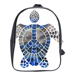Peace Turtle School Bag (large) by oddzodd