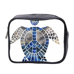 Peace Turtle Mini Travel Toiletry Bag (two Sides) by oddzodd