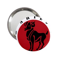 Aries Horoscope Zodiac Sign Birthday Handbag Mirror (2 25 ) by tematika