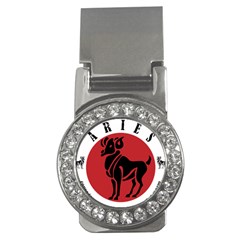 Aries Horoscope Zodiac Sign Birthday Money Clip (cz) by tematika