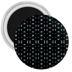 Futuristic Dark Hexagonal Grid Pattern Design 3  Button Magnet by dflcprints