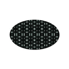 Futuristic Dark Hexagonal Grid Pattern Design Sticker (oval) by dflcprints