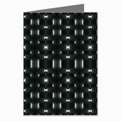 Futuristic Dark Hexagonal Grid Pattern Design Greeting Card by dflcprints