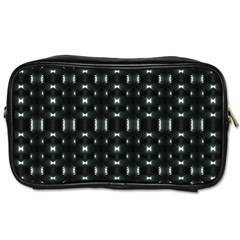 Futuristic Dark Hexagonal Grid Pattern Design Travel Toiletry Bag (one Side) by dflcprints