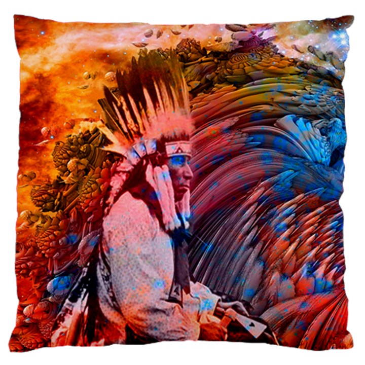 Astral Dreamtime Large Flano Cushion Case (One Side)