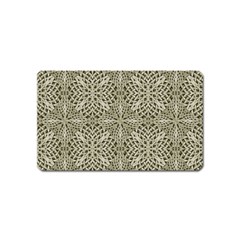 Silver Intricate Arabesque Pattern Magnet (name Card) by dflcprints