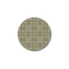 Silver Intricate Arabesque Pattern Golf Ball Marker 4 Pack