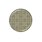 Silver Intricate Arabesque Pattern Golf Ball Marker 4 Pack (for Hat Clip) Front