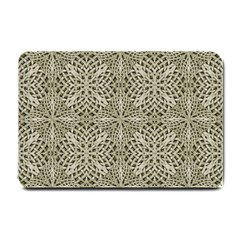 Silver Intricate Arabesque Pattern Small Door Mat by dflcprints