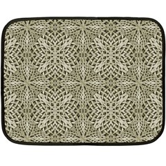 Silver Intricate Arabesque Pattern Mini Fleece Blanket (two Sided)