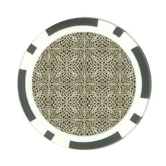 Silver Intricate Arabesque Pattern Poker Chip (10 Pack) by dflcprints