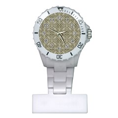 Silver Intricate Arabesque Pattern Nurses Watch by dflcprints