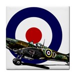 Spitfire And Roundel Ceramic Tile Front