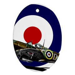 Spitfire And Roundel Oval Ornament by TheManCave