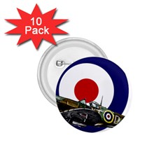 Spitfire And Roundel 1 75  Button (10 Pack) by TheManCave