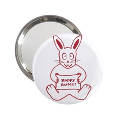 Cute Bunny Happy Easter Drawing I Handbag Mirror (2 25 ) by dflcprints