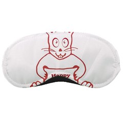 Cute Bunny Happy Easter Drawing I Sleeping Mask by dflcprints