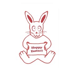 Cute Bunny Happy Easter Drawing I Memory Card Reader (rectangular) by dflcprints