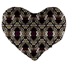 Abstract Geometric Modern Seamless Pattern 19  Premium Heart Shape Cushion