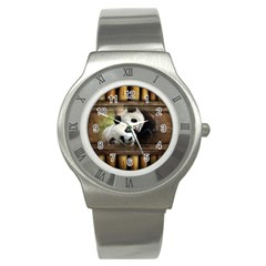 Panda Love Stainless Steel Watch (slim)