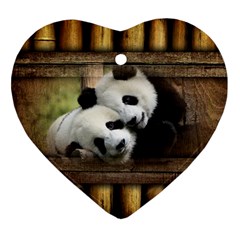 Panda Love Heart Ornament by TheWowFactor