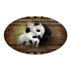 Panda Love Magnet (oval) by TheWowFactor