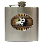 Panda Love Hip Flask Front