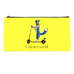 A Dog On A Scooter Pencil Case Front