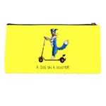 A Dog On A Scooter Pencil Case Back