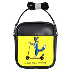 A Dog On A Scooter Girl s Sling Bag by retz