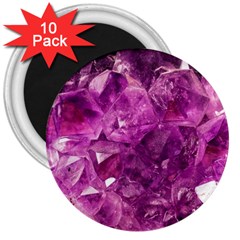 Amethyst Stone Of Healing 3  Button Magnet (10 Pack) by FunWithFibro