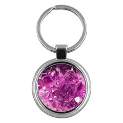 Amethyst Stone Of Healing Key Chain (round) by FunWithFibro